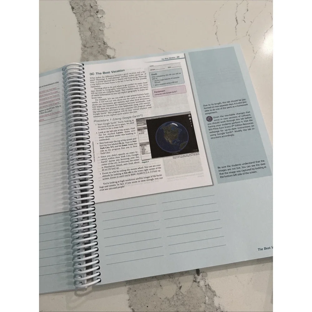 BJU Earth Science 4th Edition 8th Grade Textbook And Teacher Lab Manual